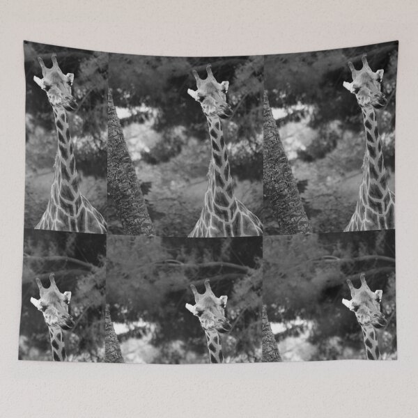Item preview, Jerez Zoo Giraffe Vertical Black and White designed and sold by eddiebarronshop.