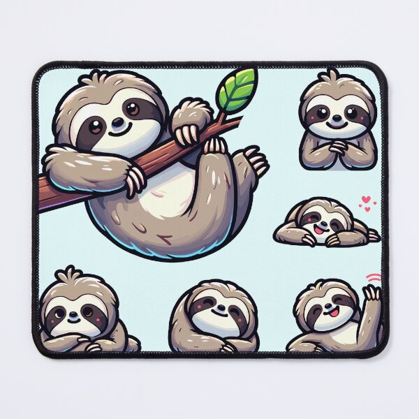 Item preview, Cute Sloth Stickers | Sticker Pack | Kawaii designed and sold by AngryBlackDog.