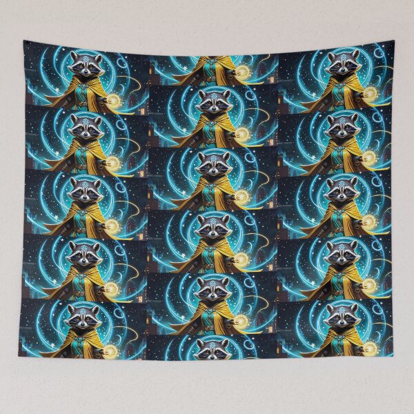 Item preview, Anthropomorphic Raccoon Sorcerer designed and sold by NerdscapeDC.