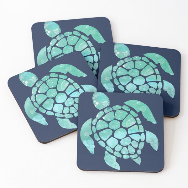Item preview, Sea Turtle watercolor blue designed and sold by hemp3x.