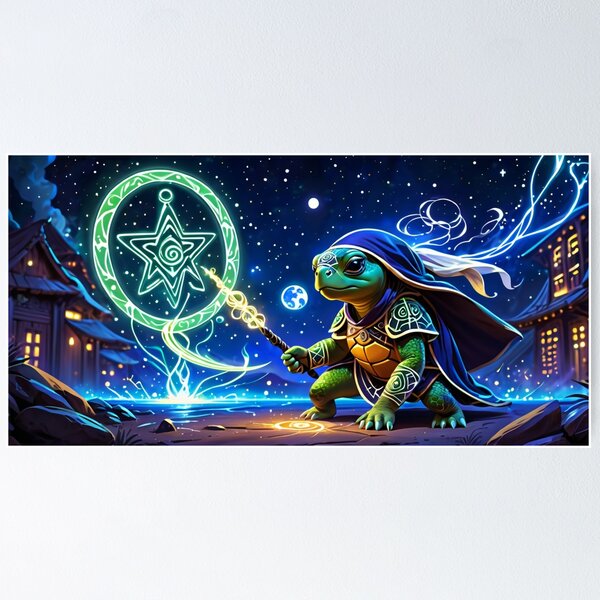 Artikelvorschau, Anthropomorphic Turtle Sorcerer entworfen und verkauft von NerdscapeDC.
