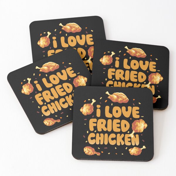 Item preview, I Love Fried Chicken | Funny Meme Quote | Food Quote designed and sold by AngryBlackDog.