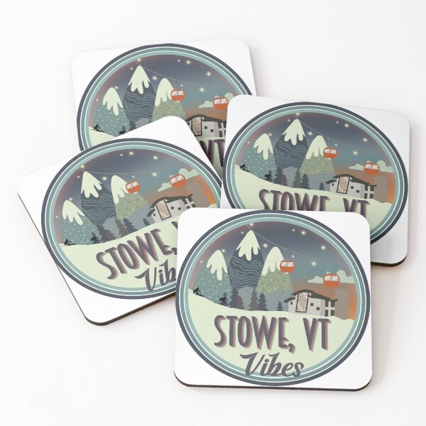 Item preview, Stowe Vibes retro ski art mountain vibes vintage ski designed and sold by SurfPixieArt.