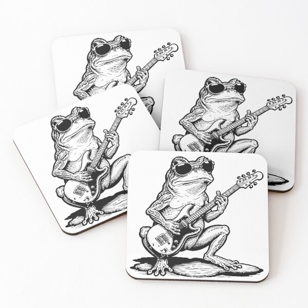 Item preview, Frog Playing Electric Guitar designed and sold by yilsi.