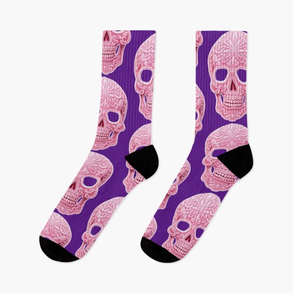 Item preview, Pink skull, embroidery designed and sold by Mauswohn.