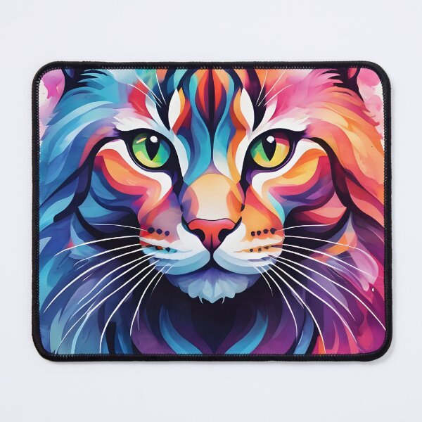 Item preview, Geometric Cheshire Cat with Vibrant Smoke – Watercolour Style designed and sold by Cool Graphixs.