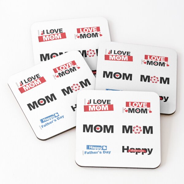Item preview, i love mom, happy mothers day designed and sold by huape.