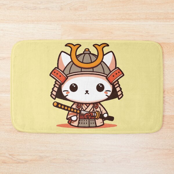 Item preview, samurai katana cat cute japanese designed and sold by SOMI SOMI.