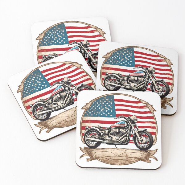 Item preview, Motorcycle with american flag designed and sold by Laufer15.