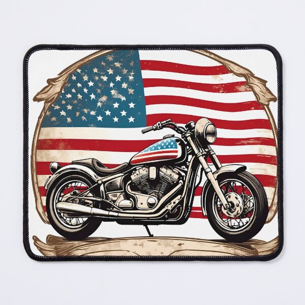 Item preview, Motorcycle with american flag designed and sold by Laufer15.