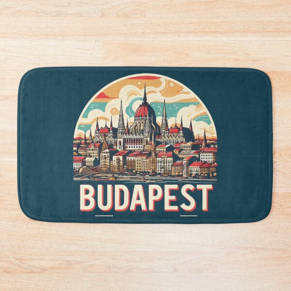 Item preview, Budapest Travel Retro Poster designed and sold by TomFrontierArt.