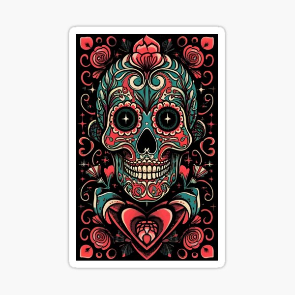 Love beyond the bone: a psychedelic Valentine's. Sticker