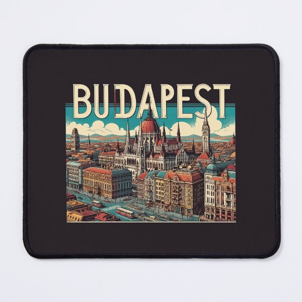 Item preview, Budapest Travel Retro Poster designed and sold by TomFrontierArt.