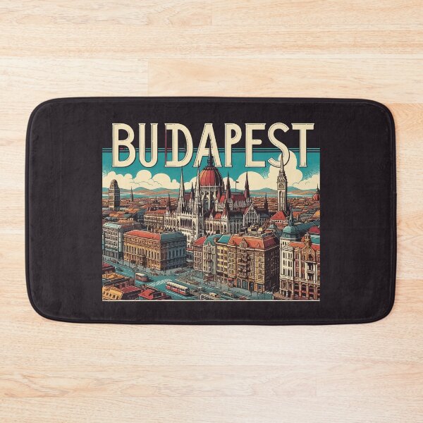 Item preview, Budapest Travel Retro Poster designed and sold by TomFrontierArt.