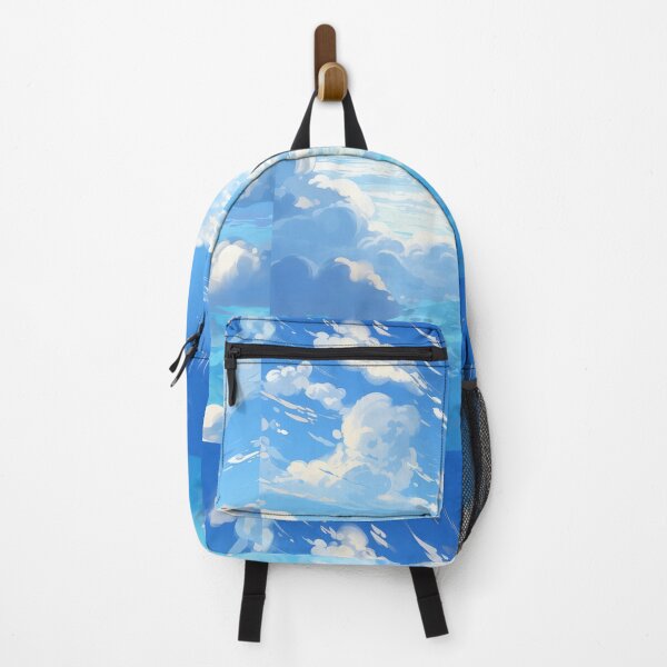 Item preview, Animated Blue Cloudy Sky Anime Manga Style Kawaii Cute Beautiful Clouds Nature designed and sold by SayItWithYours.