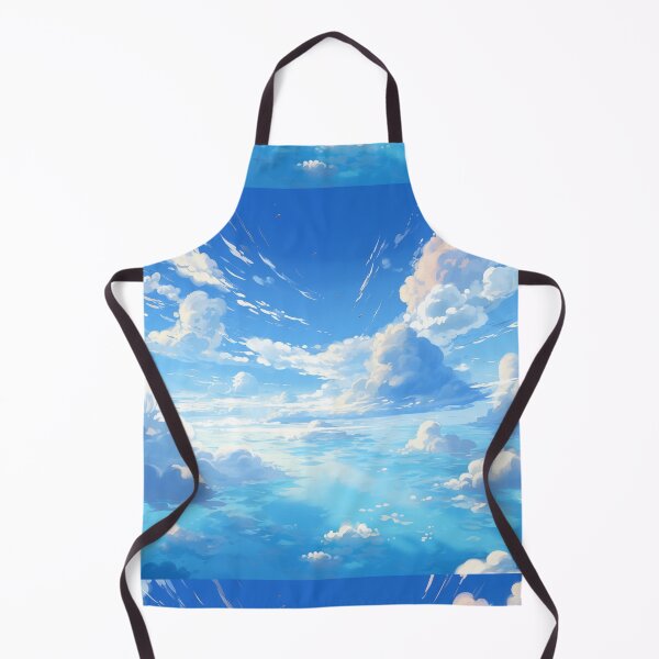 Item preview, Animated Blue Cloudy Sky Anime Manga Style Kawaii Cute Beautiful Clouds Nature designed and sold by SayItWithYours.