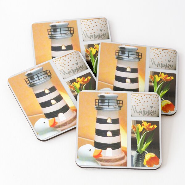 Item preview, Happy Duck with Lighthouse and Tulips designed and sold by angel1.