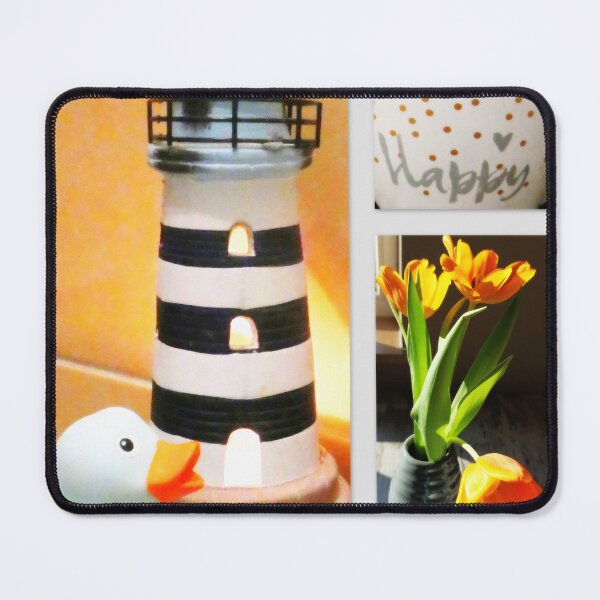 Item preview, Happy Duck with Lighthouse and Tulips designed and sold by angel1.