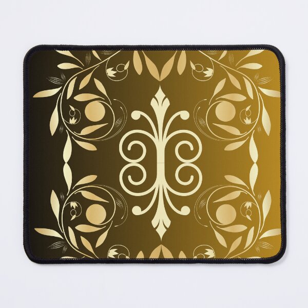 Item preview, Ornamental beige pattern on brown background. designed and sold by Swingfroglet.