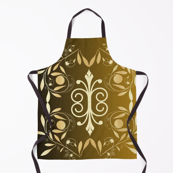 Item preview, Ornamental beige pattern on brown background. designed and sold by Swingfroglet.