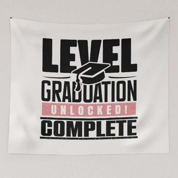 Item preview, Cap of Triumph: Level Complete, Graduation Unlocked in Monochrome and Red designed and sold by SplashTastic.
