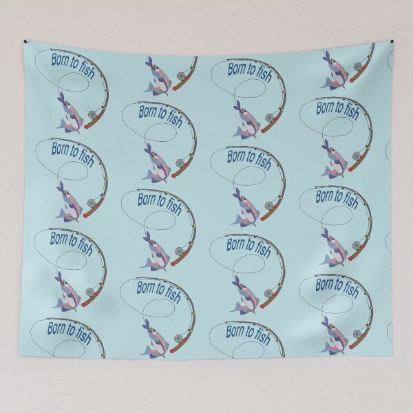 Item preview, Born to Fish  designed and sold by Leatextileart.