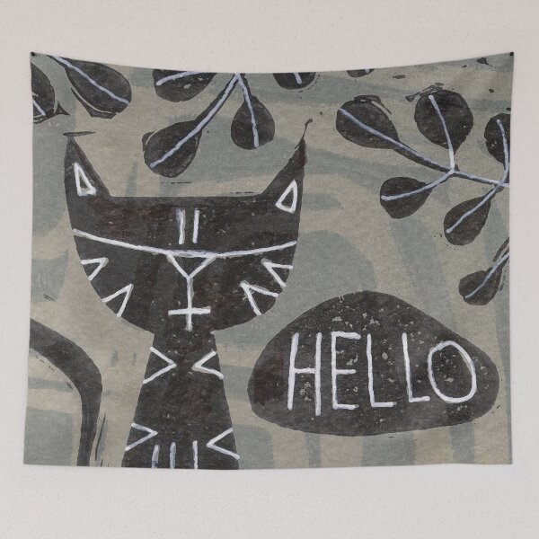 Item preview, Hello Cat Art Card designed and sold by Sheree Burlington.