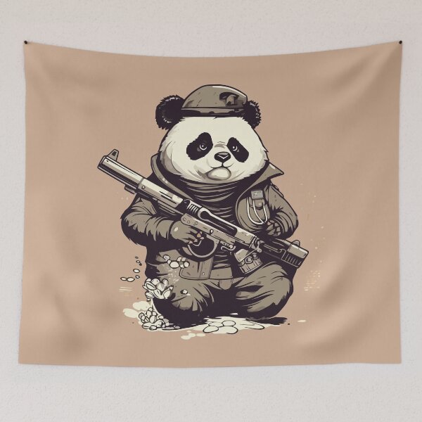 Item preview, Cute Panda with Guns designed and sold by Amir Faysal.