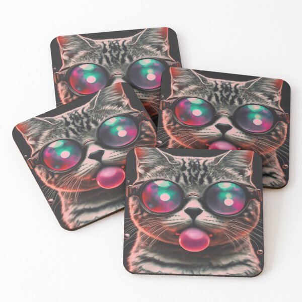 Item preview, Cat blowing bubble gum designed and sold by M-Y-A-R-T-.