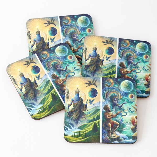 Item preview, Mystic Guardians of Nature: A Triptych of Mythological Splendor designed and sold by shadowpalette.