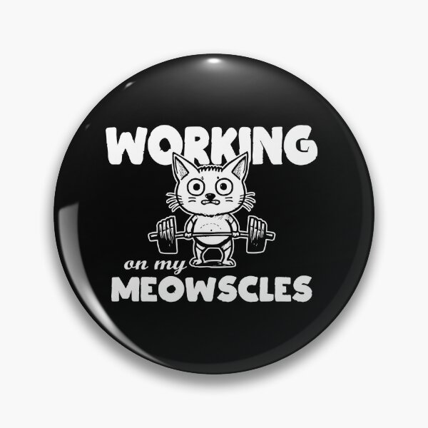 Item preview, Kitten deadlift | Working on My Meowscles | Barbell Cat | Bodybuilding kitten designed and sold by themichetti.