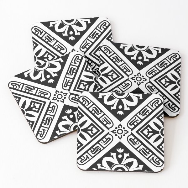 Item preview, Incan Majesty: Timeless Black & White Geometric Pattern designed and sold by Sir Meow Meow.