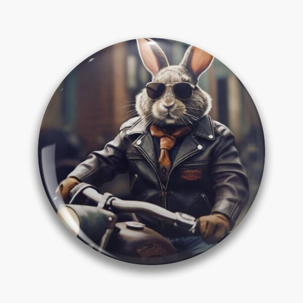 Item preview, Rabbit riding motorbike designed and sold by Art-Design-EM.