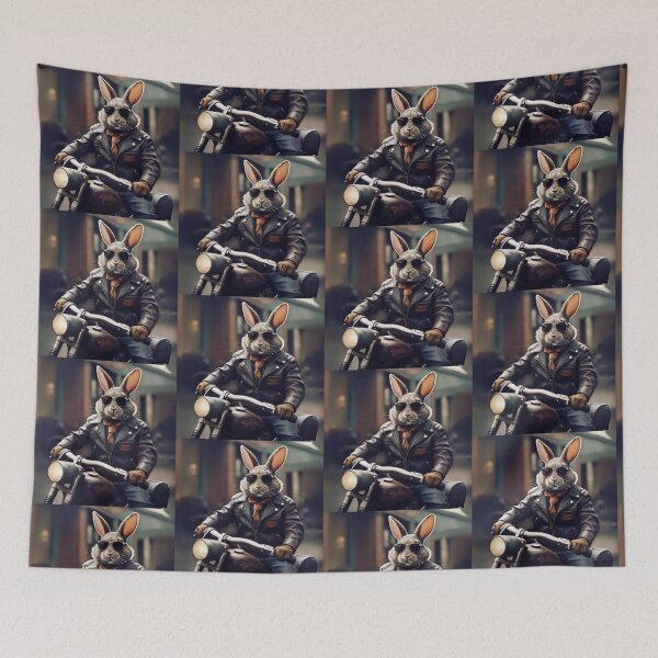 Item preview, Rabbit riding motorbike designed and sold by Art-Design-EM.