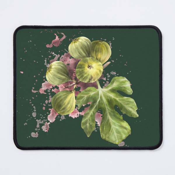 Item preview, Ripe green fig fruit and leaves sticker hand-drawn watercolor illustrations  designed and sold by BartolArt.