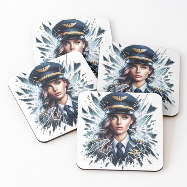 Item preview, Shattered Sky Captain: Aviator Elegance in Broken Glass designed and sold by NocturnalEngg.
