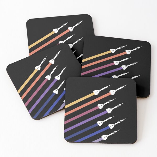 Item preview, Retro Flying Darts Color Stripe Vintage Dart Player designed and sold by lanynx design.
