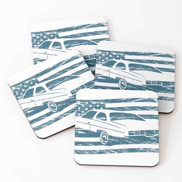 Item preview, grunge classic car on USA flag  designed and sold by wectorworld.