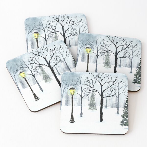Item preview, The Lamp Post in the Snowy Woods designed and sold by storiedthreads.