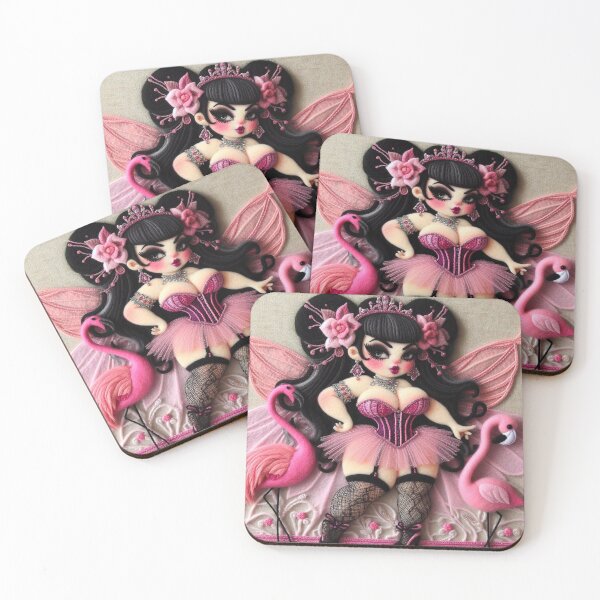 Item preview, Pink Flamingo Fairy FF105 designed and sold by FairytalePress.