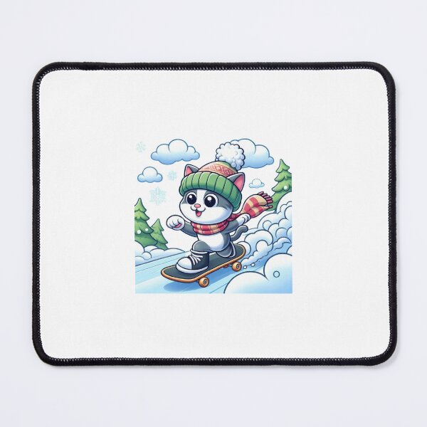Item preview, A cat skiing happily. designed and sold by liugr-dl.