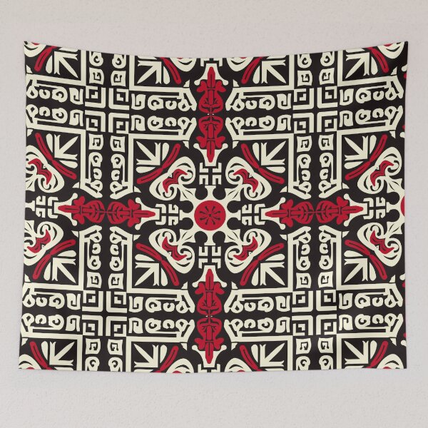 Item preview, Incan Harmony: Traditional Terracotta & Black Symmetry designed and sold by Sir Meow Meow.