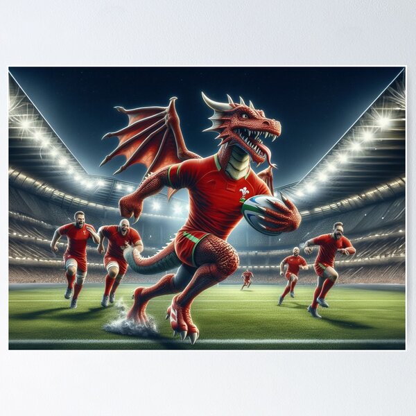 Item preview, Welsh Dragon at the Six Nations Rugby designed and sold by Forsetiservices.