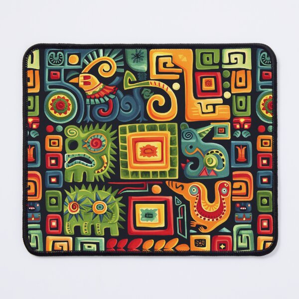 Item preview, Vibrant Incan Tapestry: Colorful Mythical Symbols Pattern designed and sold by Sir Meow Meow.