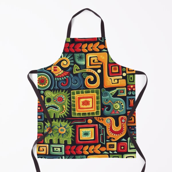 Item preview, Vibrant Incan Tapestry: Colorful Mythical Symbols Pattern designed and sold by Sir Meow Meow.