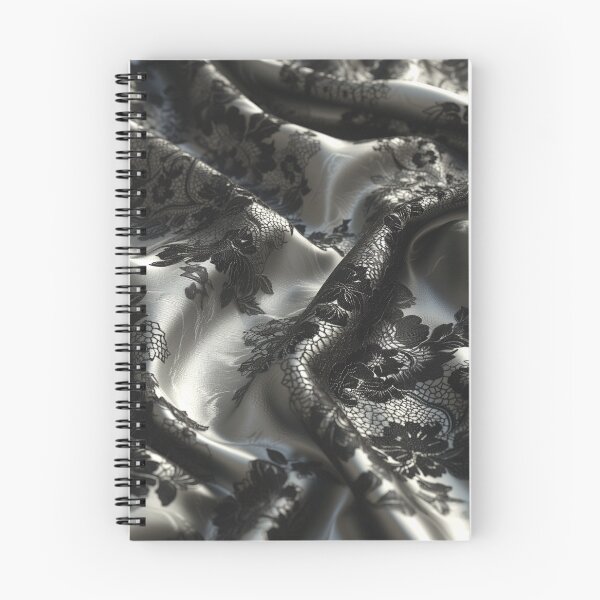 Item preview, Silver satin texture with black lace designed and sold by Fantasyplus.