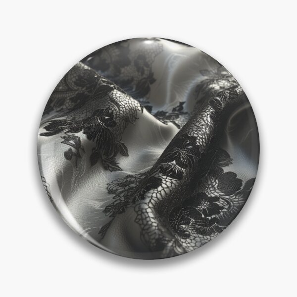Item preview, Silver satin texture with black lace designed and sold by Fantasyplus.