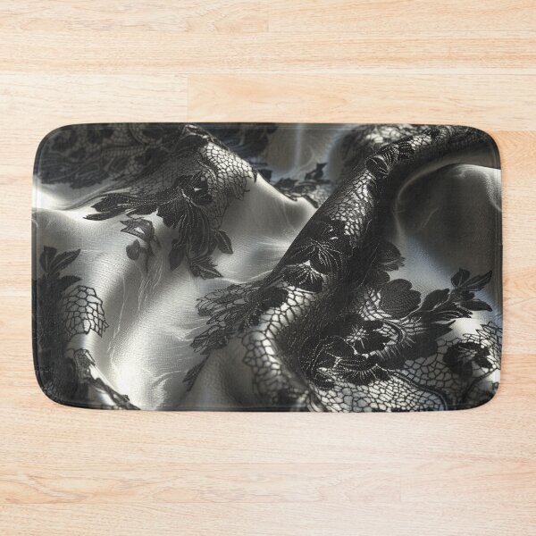 Item preview, Silver satin texture with black lace designed and sold by Fantasyplus.