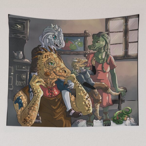 Item preview, Dragonborn Family Portrait designed and sold by Selfmaiden.