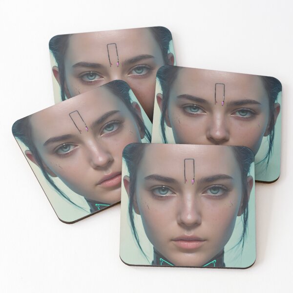 Item preview, Cyberpunk Female Portrait designed and sold by papi1998.